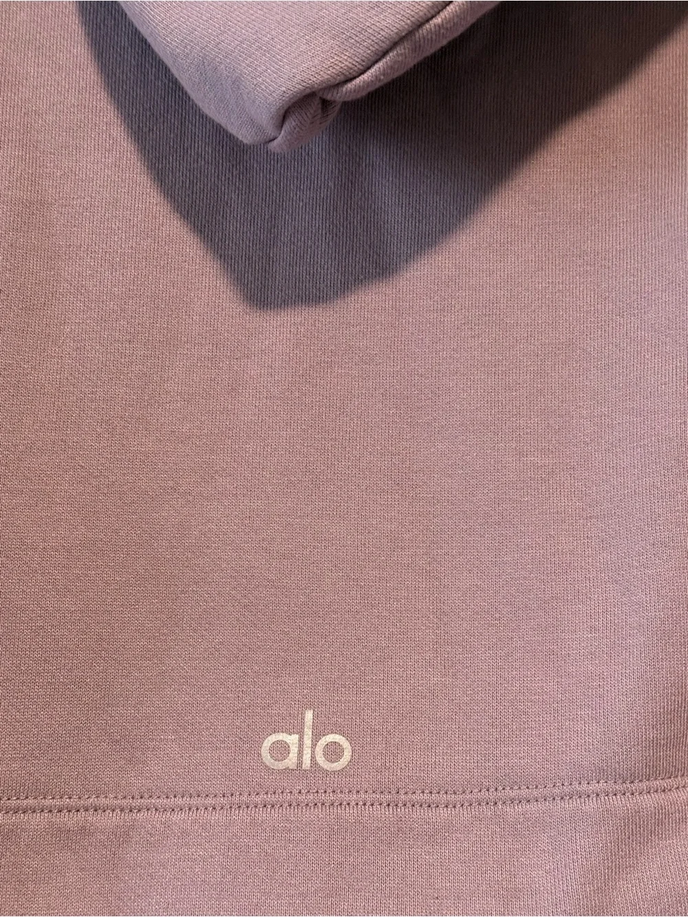 ALO Yoga Cropped Hoodie in Lavender size XS